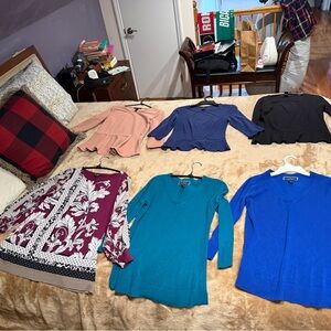 6 Assorted ✨ Professional Workwear 3/4 Sleeve Bundle – Perfect for Layering ✨